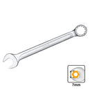 LLAVE INDUSTRIAL PUNTA CORONA 7X110MM INGCO HCSPA071