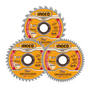 Disco De Sierra Circular Industrial 3Pz Ma 24-60T 185Mm 7 1/4" Ingco Tsb51852153