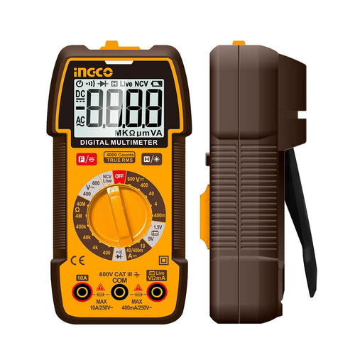 MULTIMETRO DIGITAL INDUSTRIAL 4000 CUENTAS 600V INGCO DM36002