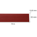 Tapacanto Pvc Rojo 22X0,45 Mm 10 M