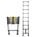 ESCALERA TELESCOPICA PLEGABLE ALUMINIO 150KG 2,6M 9 ESCALONES MIRLO JZ260