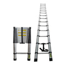 ESCALERA TELESCOPICA PLEGABLE ALUMINIO 150KG 4,1M 14 ESCALONES MIRLO JZ410