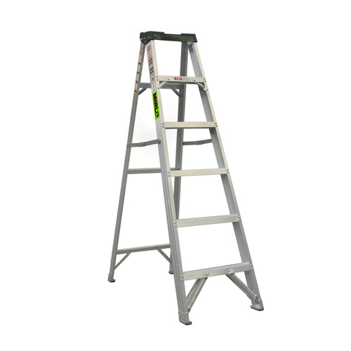 ESCALERA DE TIJERA ALUMINIO 145KG 6 ESCALONES MIRLO AD0906A