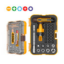 Set Destornillador En T Puntas Y Dados Ph/Sl/Pz/T/H 31 Piezas Ingco Hksdb0318