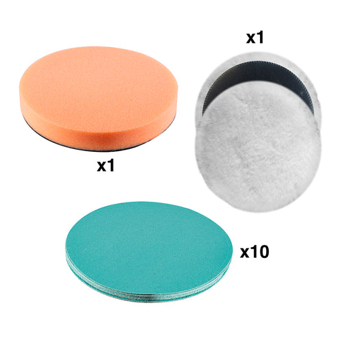 SET PAD DE PULIDO Y DISCO DE LIJA 7