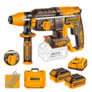 Rotomartillo Bl Industrial +Bat 4Ah Y Carg Sds Plus 20V/2,5J Ingco Crhli202682
