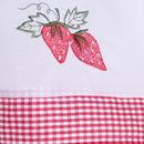 Cenefa De Cocina 45X135Cm Frutillas Cuadrille Roja