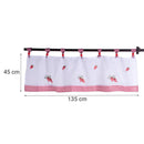 Cenefa De Cocina 45X135Cm Frutillas Cuadrille Roja