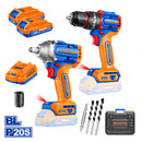 Set Taladro Per Y Pistola De Impacto +2Bat Y Carg 20V Wadfow Wck20275