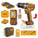 Taladro Per Bl +2 Bat Y Carg +Medidor Y Nivel Laser 20V/86Nm Ingco Cosli251001