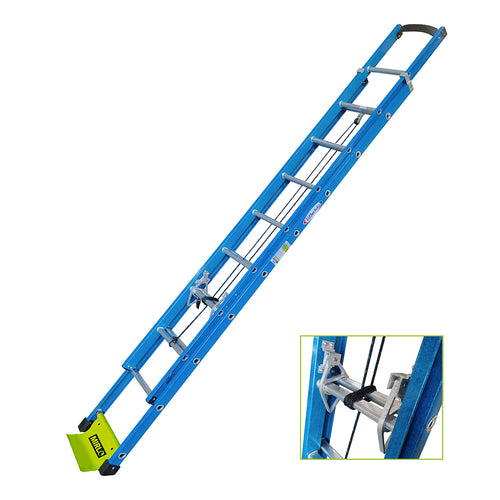 Escalera Telescopica Fibra De Vidrio 3,5-5,9M 120Kg 20 Peldaños Mirlo Eafp19