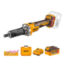 Esmeril Recto Bl +2 Baterias 4Ah Y Carg Rap 1/4" 20V Ingco Cdgli20012