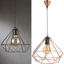 Lampara Colgante Geometrica Metal Naranjo