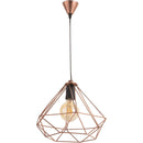 Lampara Colgante Geometrica Metal Naranjo