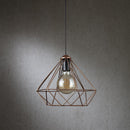 Lampara Colgante Geometrica Metal Naranjo