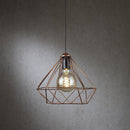 Lampara Colgante Geometrica Metal Naranjo