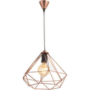 Lampara Colgante Geometrica Metal Naranjo