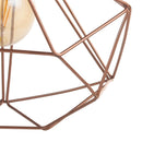 Lampara Colgante Geometrica Metal Naranjo