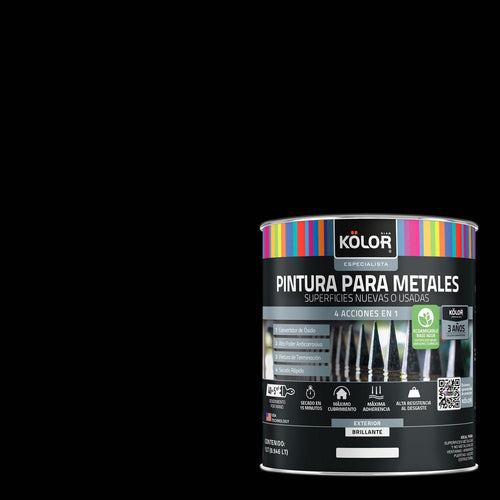 Pint P/Metal 4 En 1 Ngro 1/4Gl
