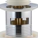 Desagüe Pop-Up 1 1/4" Tapon Loza Blanco Con Rebalse