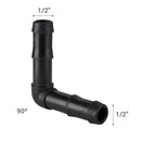 Codo Polietileno 1/2" Negro 3U