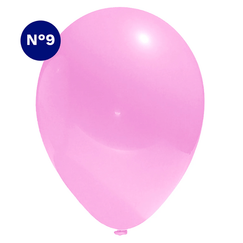 Set Globos Color Rosado Lima 50 Unidades N°9 Big Party