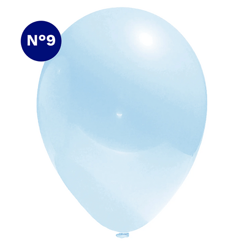 Set Globos Color Celeste 50 Unidades N°9 Big Party