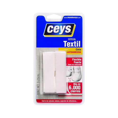 Cinta adhesiva textil velcro 2x35cms - Ceys
