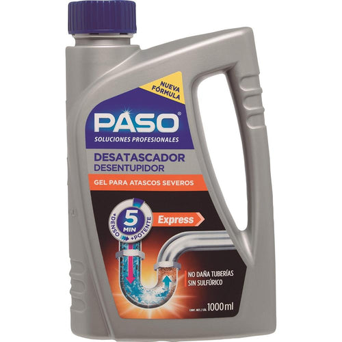 Destapador Gel Tuberias y Desagües 1lt - Paso