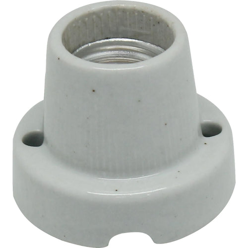 Portalampara Ceramica Base Recta Blanco