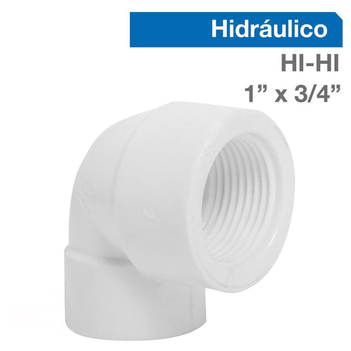 Codo 90O Pvc-P Hi/Hi 1" X 3/4" 1U