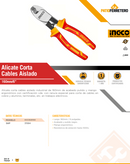 ALICATE CORTA CABLES AISLADO VDE INDUSTRIAL 160MM/6