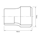 Buje Reduccion Larga Pvc-P Cementar 75Mm X 50Mm 1U