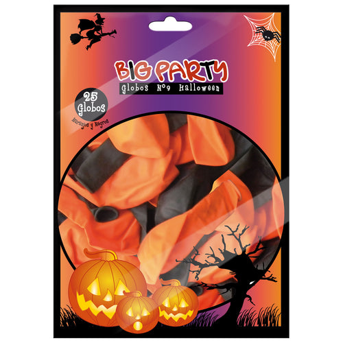 Globos Decoracion Halloween 25 Unidades Big Party