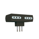 Adaptador cuadruple plano 10A Negro - Lexo