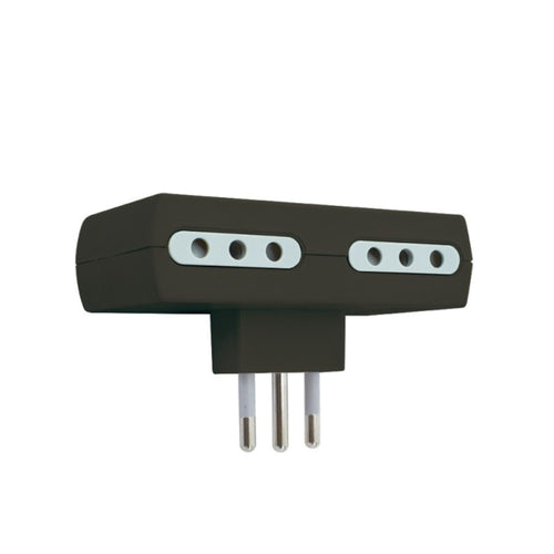 Adaptador cuadruple plano 10A Negro - Lexo