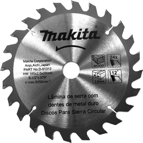 Disco De Sierra Circular 6 1/2" 24 Dientes