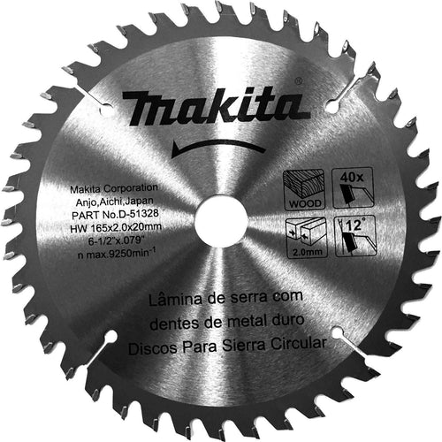 Disco De Sierra Circular 6 1/2" 40 Dientes