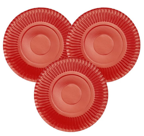 Plato Color Rojo 23 Cm 10 Unidades Cory