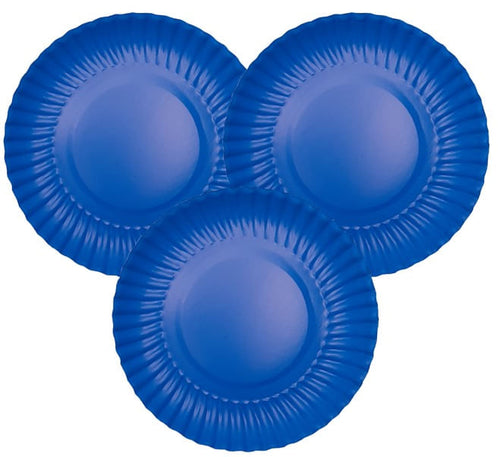 Plato Color Azul 23 Cm 10 Unidades Cory