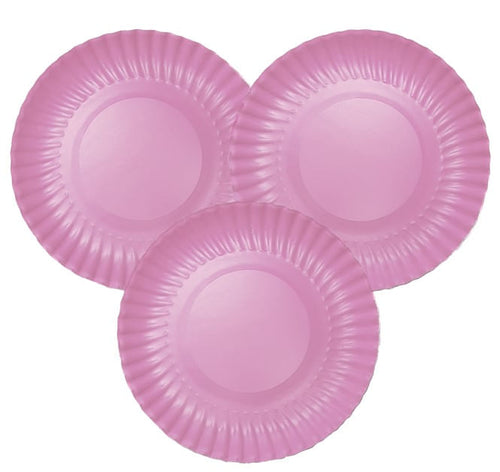 Plato Color Rosado 23 Cm 10 Unidades Cory