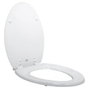 Asiento WC E Madera Elongado Base Plastica Ajustable Blanco