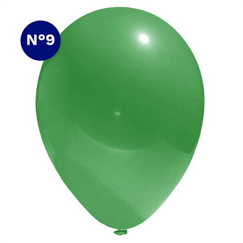 Set Globos Color Verde 50 Unidades N°9 Big Party