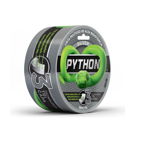 Cinta de ducto multiuso gris 9mts x 48mm - Python