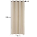 Cortina Tela 140X220Cm Camil Natural