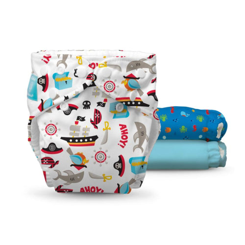Pañales Niño reutilizables Ocean 3 + 6 insertos - Charlie Banana