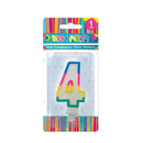 Vela Cumpleaños Glitter N°4 Big Party