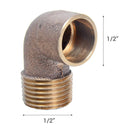 Codo Bronce So/He 1/2" 1U