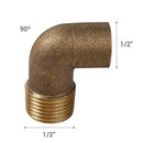 Codo Bronce So/He 1/2" 5U