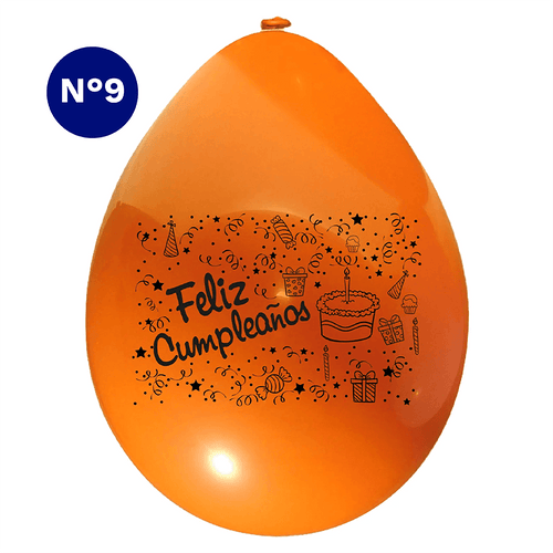 Globos Frase Feliz Cumpleaños 25 Unidades N° 9 Big Party